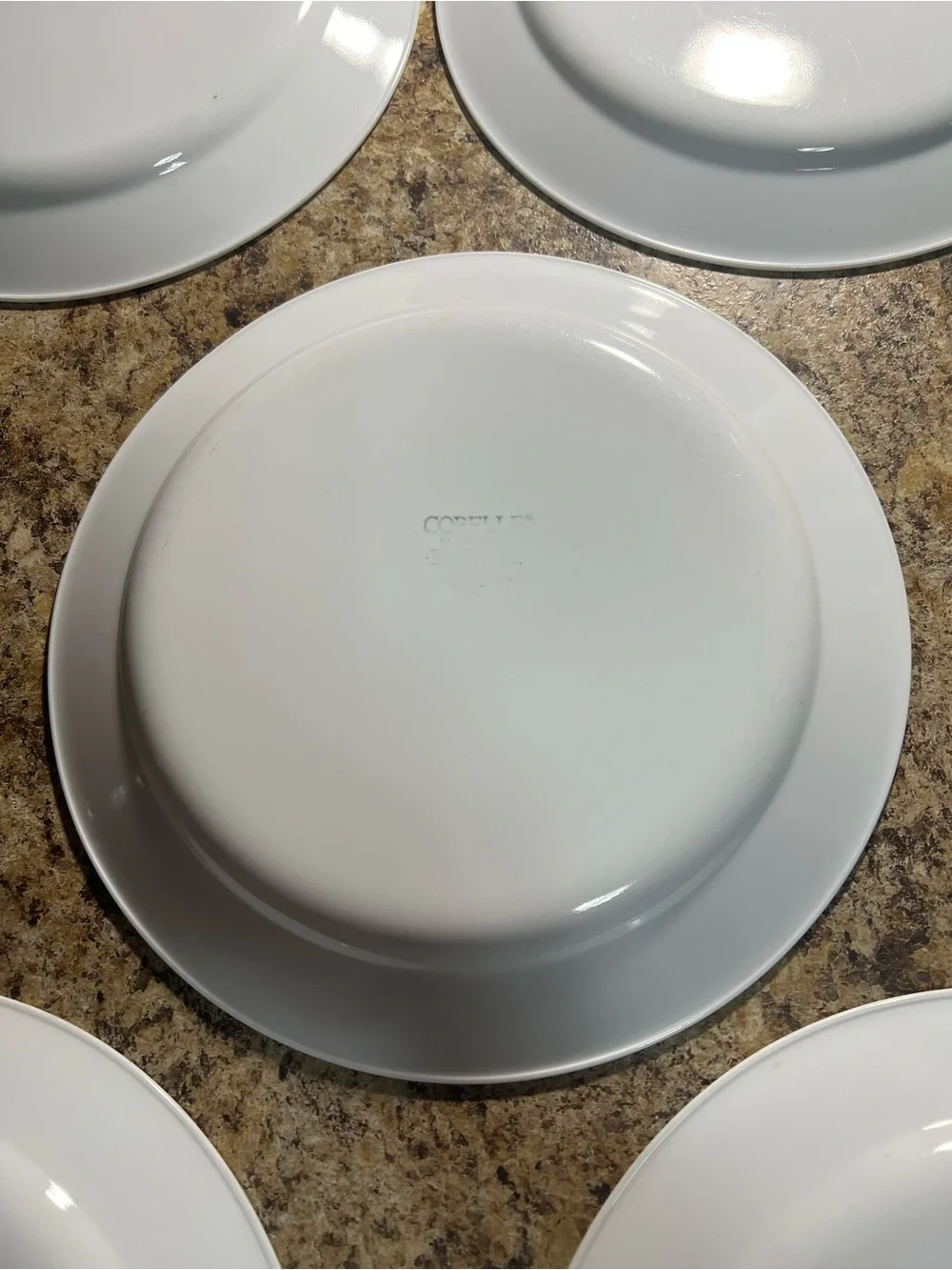 Vintage Corelle Floral Dinner Plates - Pink Rose Accent, Set of 5